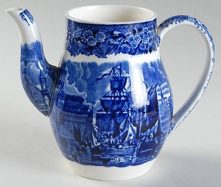 Ferrara Blue (No Trim) Individual Coffee Pot No Lid