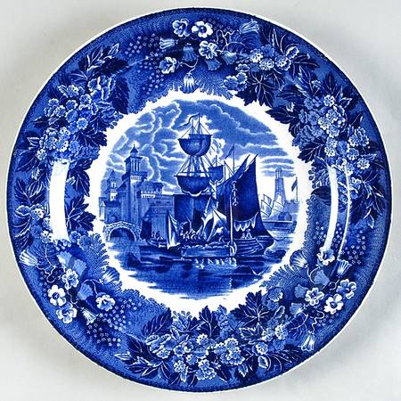 Ferrara Blue (No Trim) Luncheon Plate