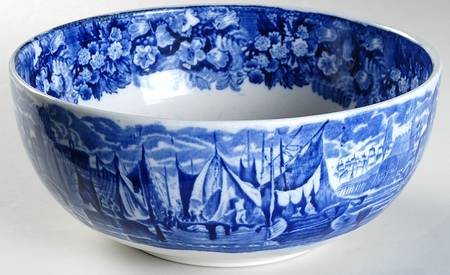 Ferrara Blue (No Trim) 7" Round Vegetable Bowl
