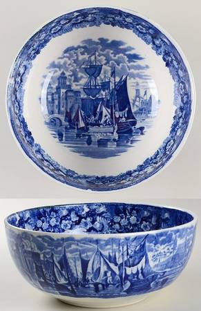 Ferrara Blue (No Trim) 9" Salad Serving Bowl