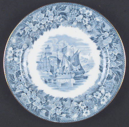 Ferrara Blue (Gold Trim) Bread & Butter Plate