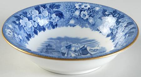 Ferrara Blue (Gold Trim) Coupe Cereal Bowl