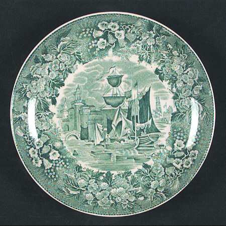 Ferrara Green (No Trim) Saucer for Cream Soup Bowl