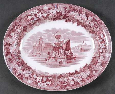 Ferrara Plum (No Trim) 9" Oval Serving Platter