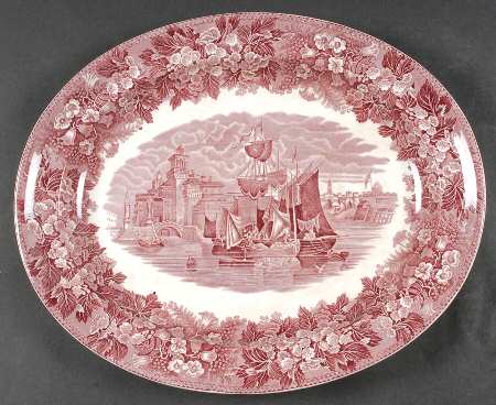 Ferrara Plum (No Trim) 14" Oval Serving Platter