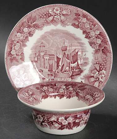 Ferrara Plum (No Trim) Ramekin & Saucer Set