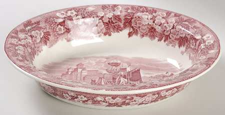 Ferrara Plum (No Trim) 9" Oval Vegetable Bowl
