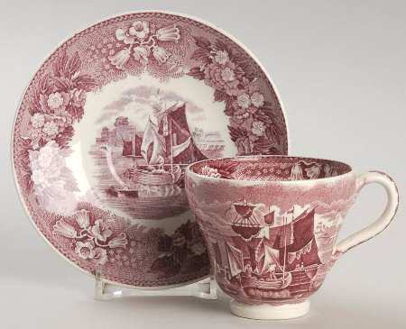 Ferrara Plum (No Trim) Footed Demitasse Cup & Saucer Set