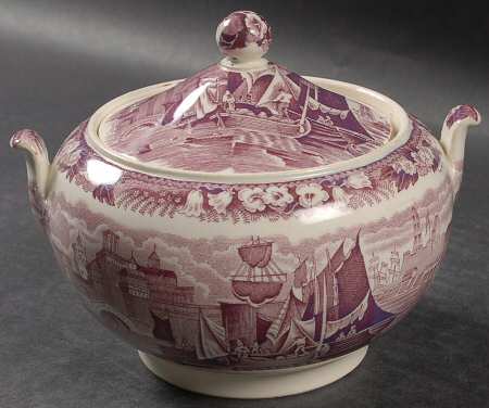 Ferrara Plum (No Trim) 146 Shape Sugar Bowl & Lid