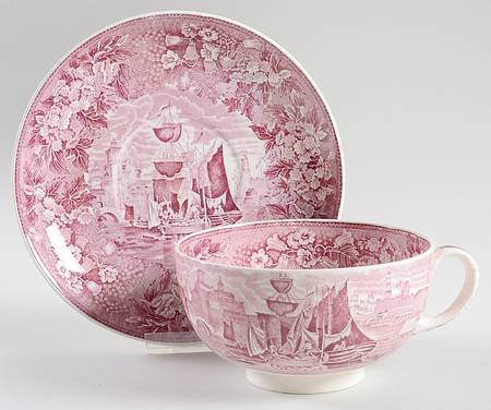 Ferrara Plum (No Trim) Oversized Cup & Saucer Set