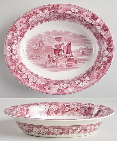 Ferrara Plum (No Trim) 8" Oval Vegetable Bowl