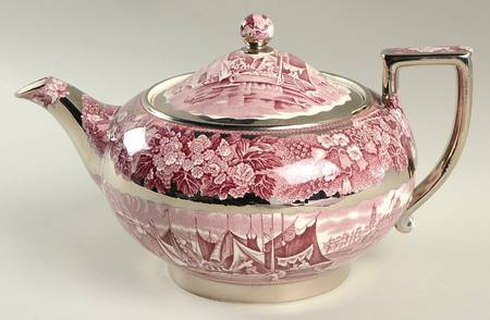 Ferrara Plum (Silver Lustre) Teapot & Lid
