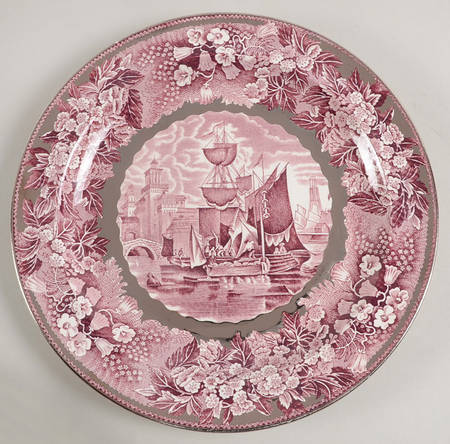 Ferrara Plum (Silver Lustre) Luncheon Plate