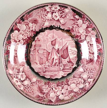 Ferrara Plum (Silver Lustre) Saucer