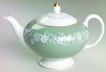 Fieldfare Green Teapot & Lid