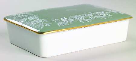 Fieldfare Green Cigarette Box & Lid