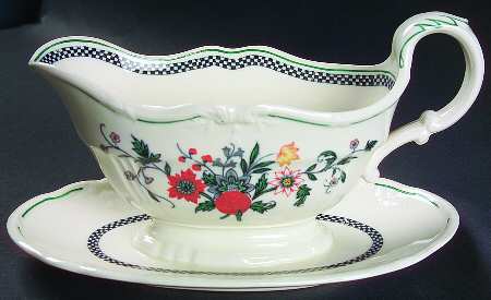 Flaxman Gravy Boat with Attached Underplate