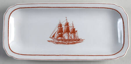 Flying Cloud Rust Large Sandwich Tray