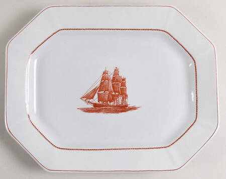 Flying Cloud Rust 13" Oval Serving Platter