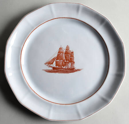 Flying Cloud Rust 12" Chop Plate (Round Platter) by Wedgwood