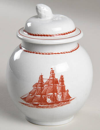 Flying Cloud Rust Sugar Bowl & Lid