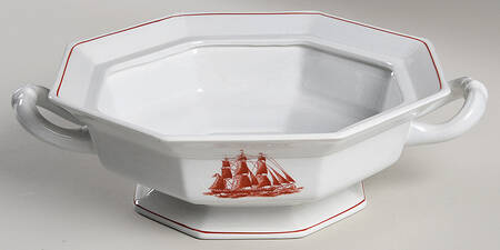 Flying Cloud Rust Octagonal Vegetable No Lid by Wedgwood
