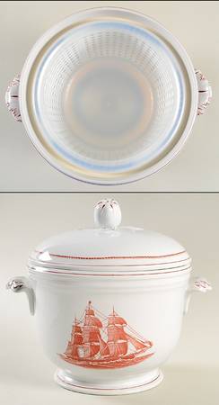 Flying Cloud Rust Ice Bucket & Lid w/Plastic Liner by Wedgwood
