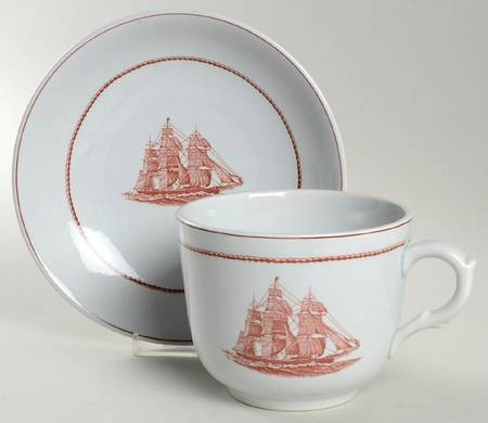 Flying Cloud Rust Jumbo Cup & Saucer Set