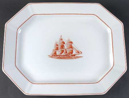 Flying Cloud Rust 15" Oval Serving Platter