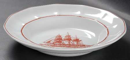 Flying Cloud Rust Large Rim Soup Bowl by Wedgwood