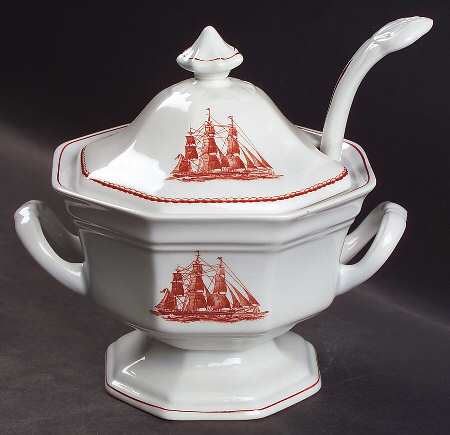 Flying Cloud Rust Sauce Boat & Lid with Ladle