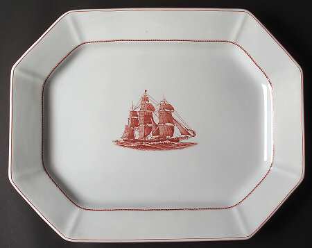 Flying Cloud Rust 16" Oval Serving Platter by Wedgwood