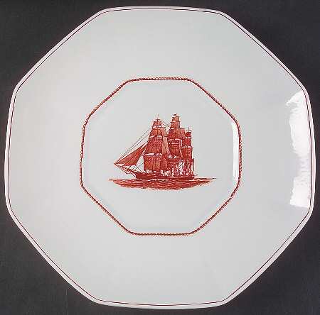 Flying Cloud Rust Underplate for Octagonal Tureen