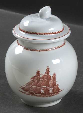 Flying Cloud Rust Sugar Bowl & Lid