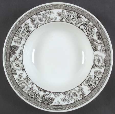Fleur Damask Large Rim Soup Bowl