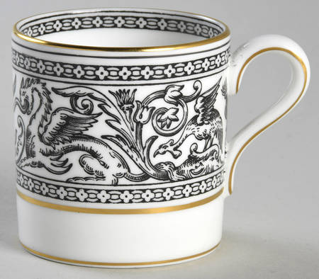 Florentine Black (Black Dragons) Bond Shape Demitasse Cup