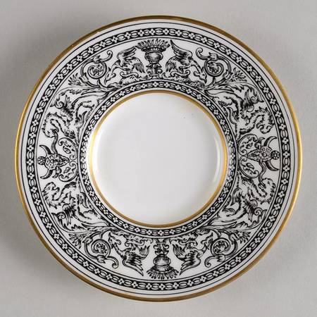 Florentine Black (Black Dragons) Saucer for Bond Shape Demitasse Cup