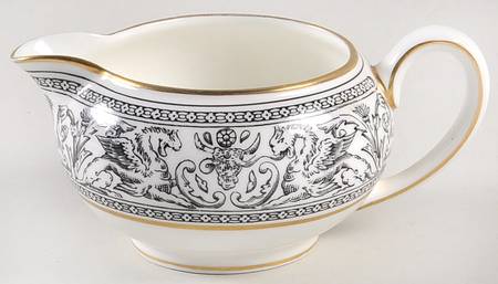 Florentine Black (Black Dragons) 146 Shape Creamer