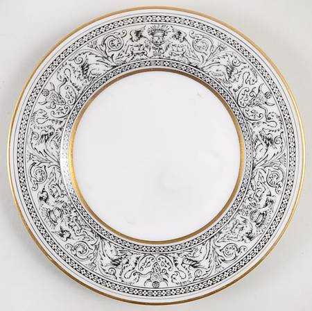 Florentine Black (Black Dragons) Bread & Butter Plate