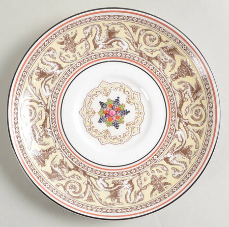 Florentine Brown (Brown Fruit Center) Saucer for Cream Soup Bowl