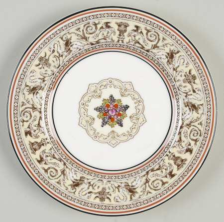 Florentine Brown (Brown Fruit Center) Bread & Butter Plate