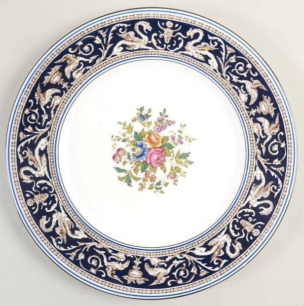 Florentine Dark Blue Rim (Floral Center) by Wedgwood