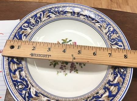 Florentine Dark Blue Rim (Floral Center) Muffin Dish No Lid