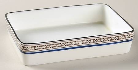 Florentine Dark Blue Rim (Floral Center) Cigarette Box No Lid