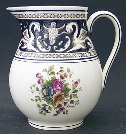 Florentine Dark Blue Rim (Floral Center) Creamer