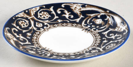 Florentine Dark Blue Rim (No Center Design) Butter Pat