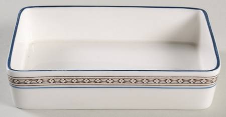 Florentine Dark Blue Rim (No Center Design) Cigarette Box No Lid