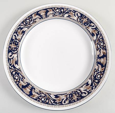 Florentine Dark Blue Rim (No Center Design) 13" Chop Plate (Round Platter)