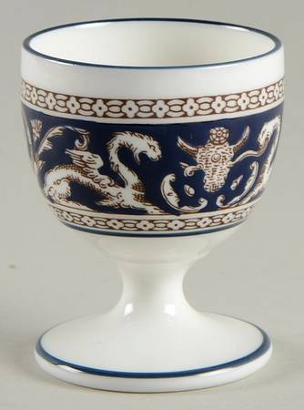 Florentine Dark Blue Rim (No Center Design) Single Egg Cup