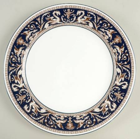 Florentine Dark Blue Rim (No Center Design) 12" Chop Plate (Round Platter)